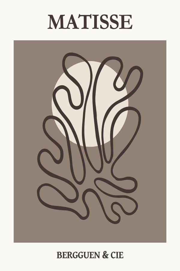 Dessin en brun et blanc d'une plante Dessin en brun et blanc d'une plante