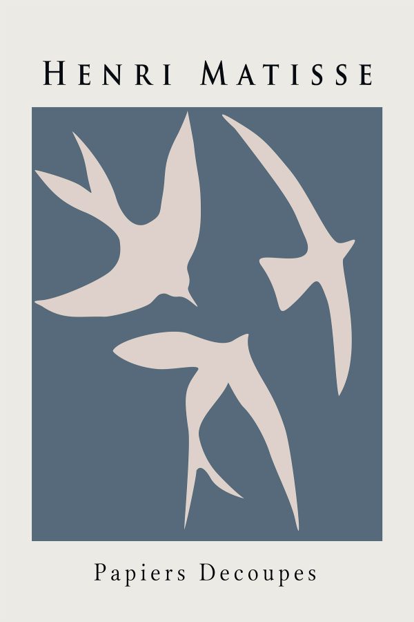 Groupe d'oiseaux sur fond bleu Groupe d'oiseaux sur fond bleu