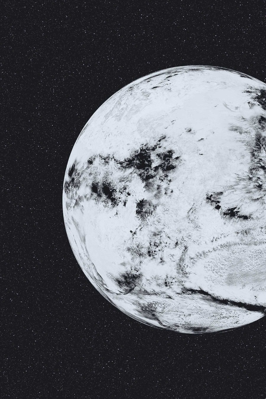 Planète dans l'espace avec des étoiles