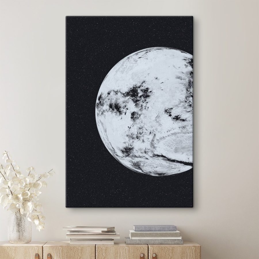 Planète dans l'espace avec des étoiles