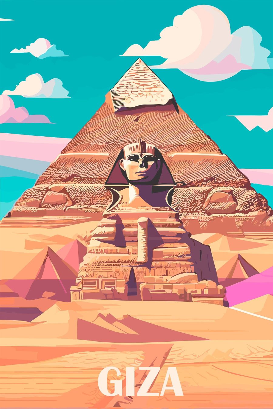 Pyramid with a statue of a woman Pyramid with a statue of a woman
