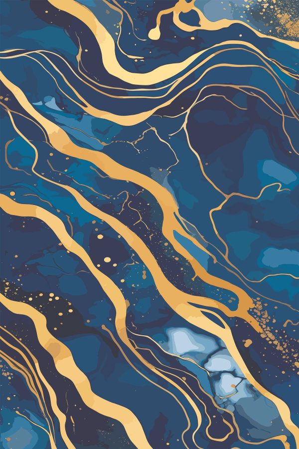 Des vagues de bleu et d'ambre s'écoulent Des vagues de bleu et d'ambre s'écoulent