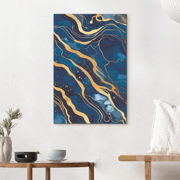 Des vagues de bleu et d'ambre s'écoulent Des vagues de bleu et d'ambre s'écoulent