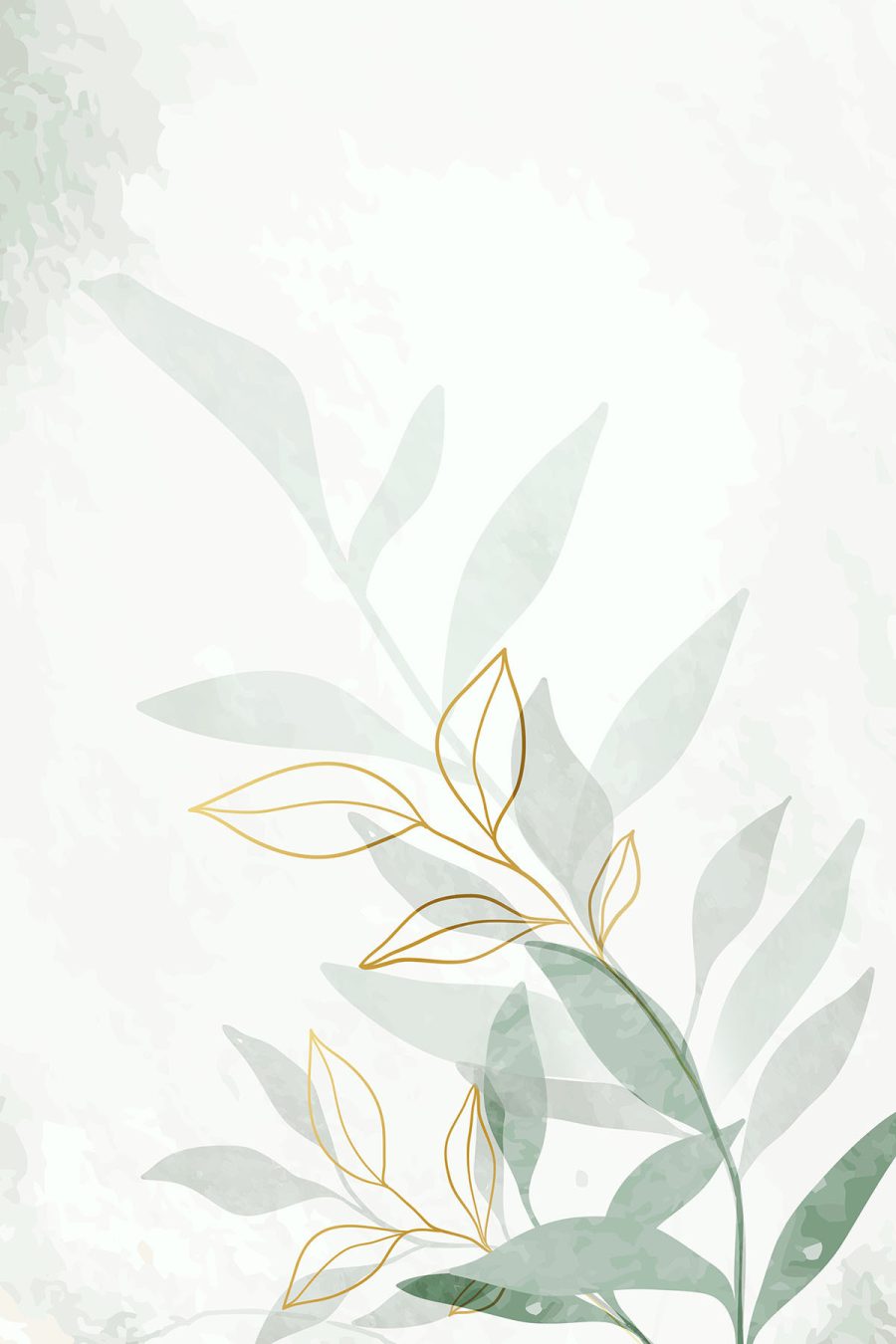 Feuilles élégantes dans des tons doux