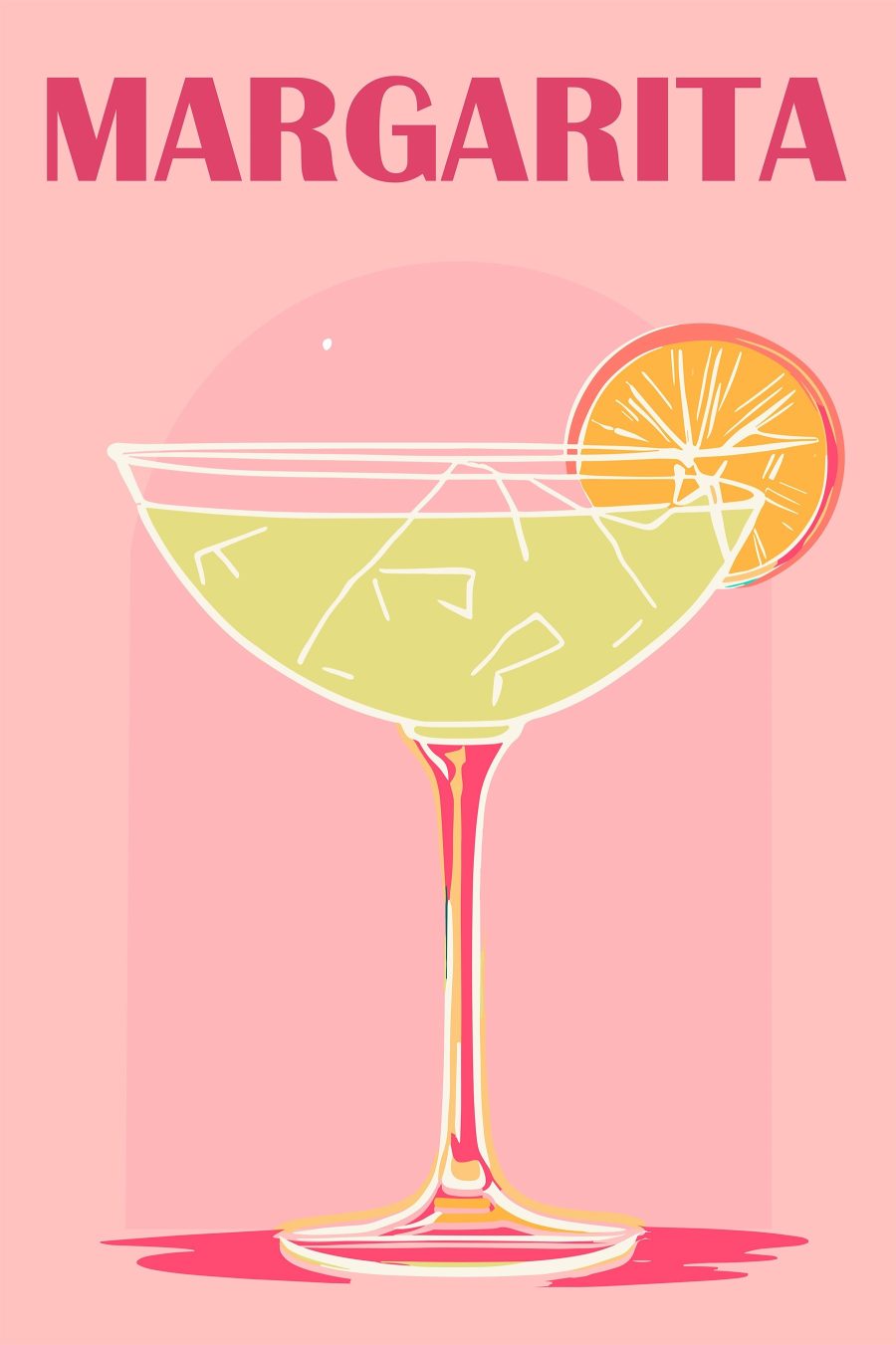 Verre avec une boisson et une tranche d'orange Verre avec une boisson et une tranche d'orange