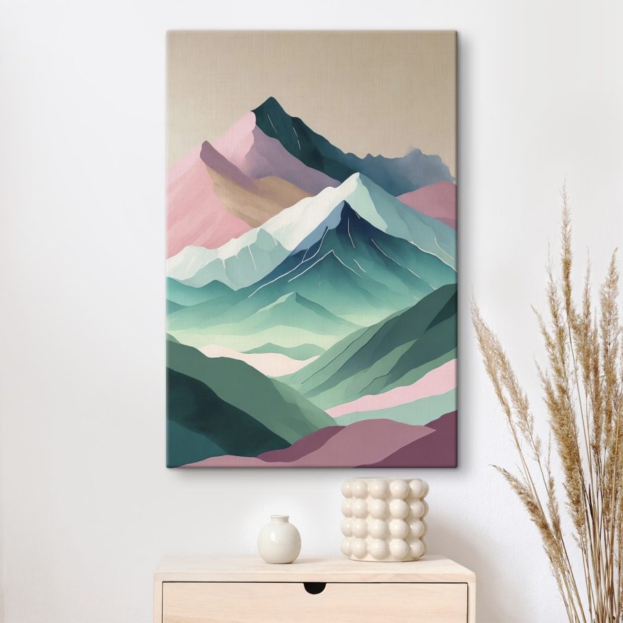 Peinture de montagnes avec différentes couleurs