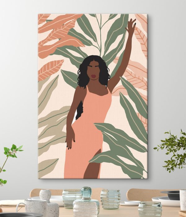 Femme en robe rose Femme en robe rose