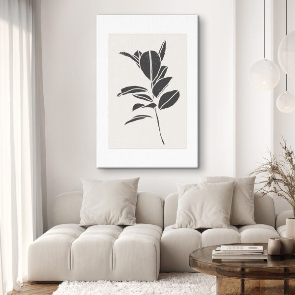 Dessin en noir et blanc d'une plante Dessin en noir et blanc d'une plante