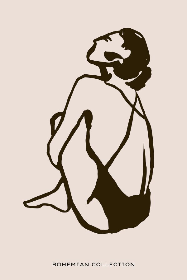 Dessin d'une femme assise Dessin d'une femme assise