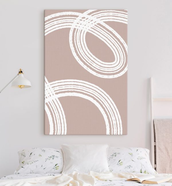 Cercles blancs sur fond brun Cercles blancs sur fond brun
