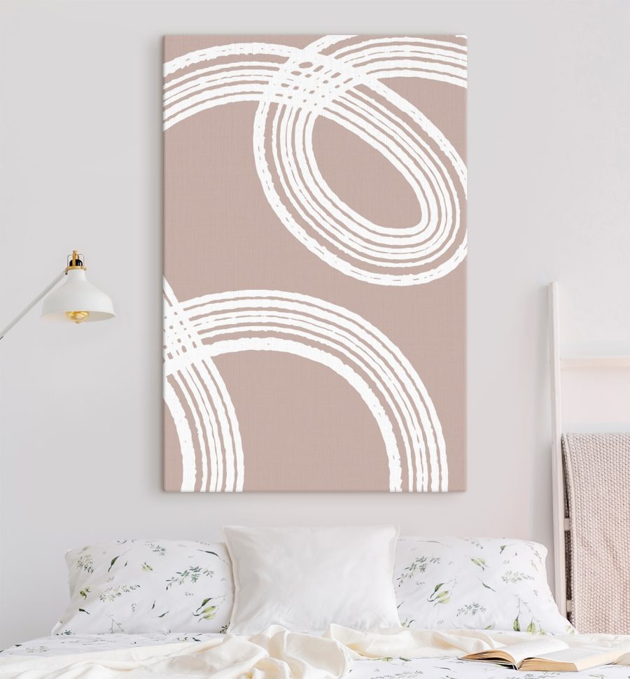 Cercles blancs sur fond brun Cercles blancs sur fond brun