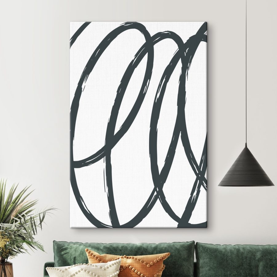 Image en noir et blanc d'un motif tourbillonnant