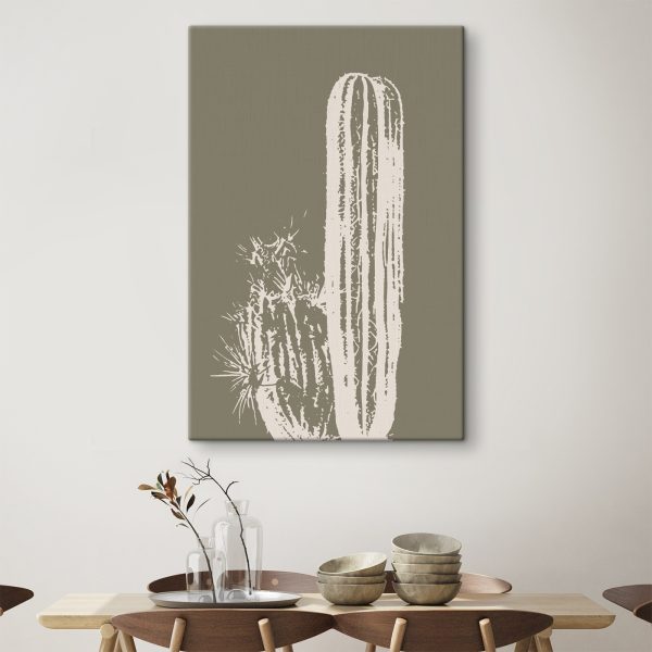 Cactus blanc sur fond brun Cactus blanc sur fond brun