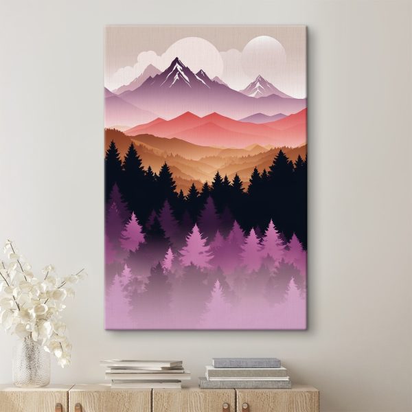 Chaîne de montagnes avec arbres et montagnes en arrière-plan Chaîne de montagnes avec arbres et montagnes en arrière-plan