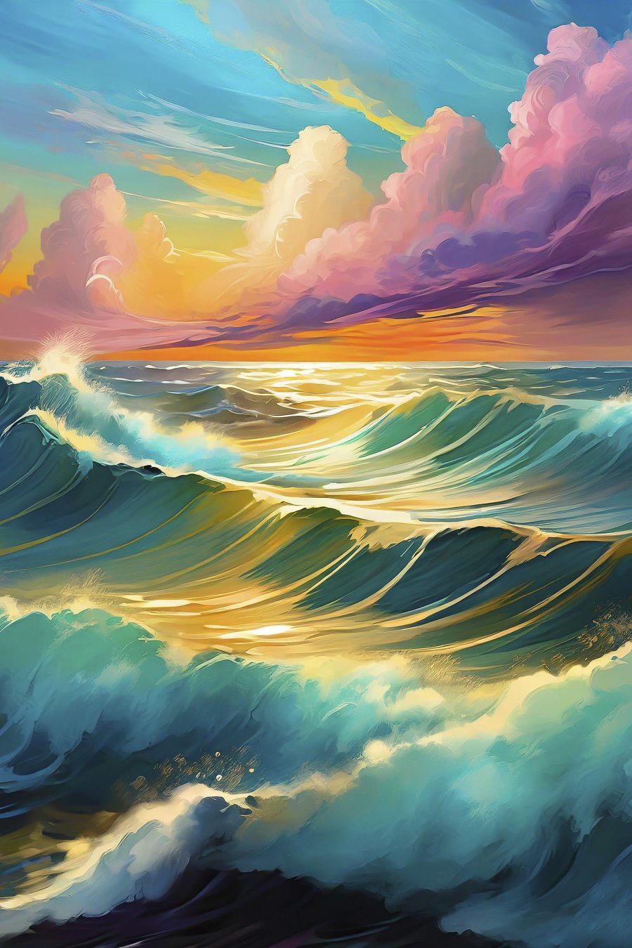 Grandes vagues dans l'océan Grandes vagues dans l'océan