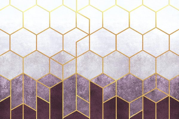 Hexagones violets et blancs Hexagones violets et blancs