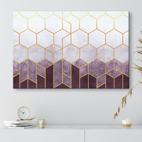Hexagones violets et blancs Hexagones violets et blancs