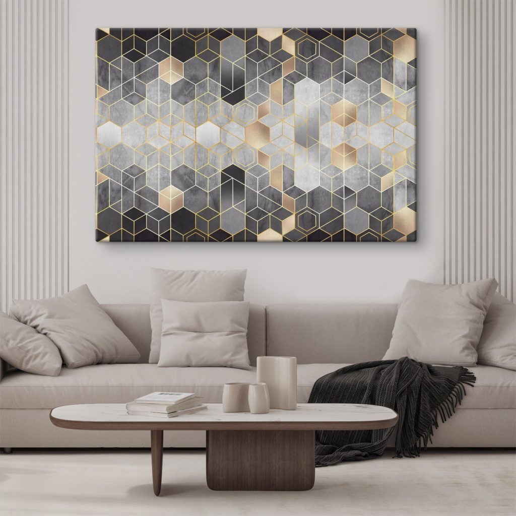 Geometric patterns in neutral tones