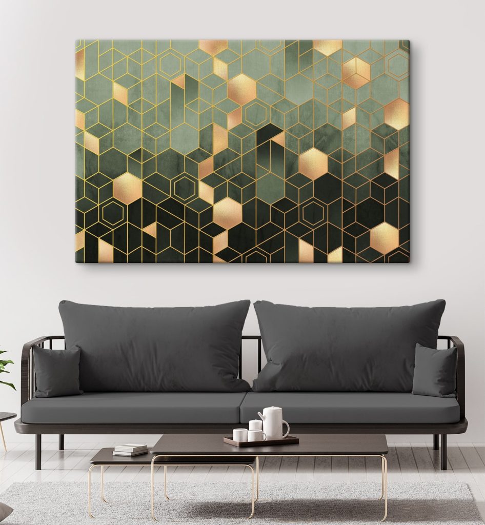 Pattern of hexagons and squares