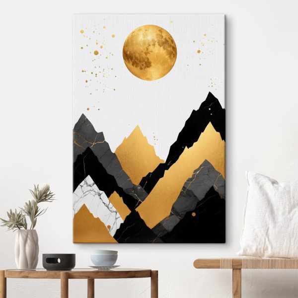 Lune sur les montagnes et lune Lune sur les montagnes et lune