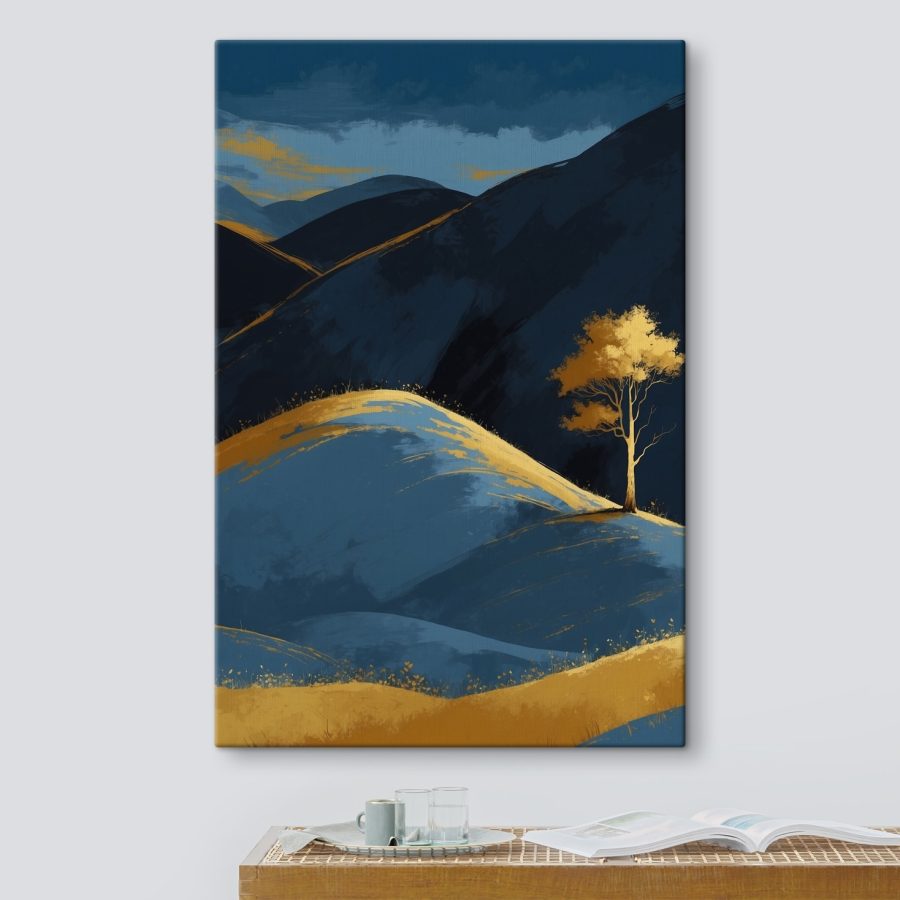 Arbre sur une colline Arbre sur une colline