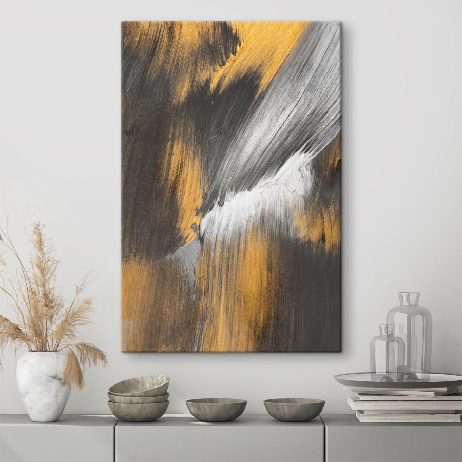 Peinture noire et jaune