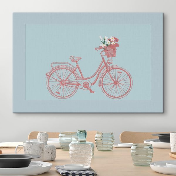 Bicyclette avec des fleurs dans un panier Bicyclette avec des fleurs dans un panier