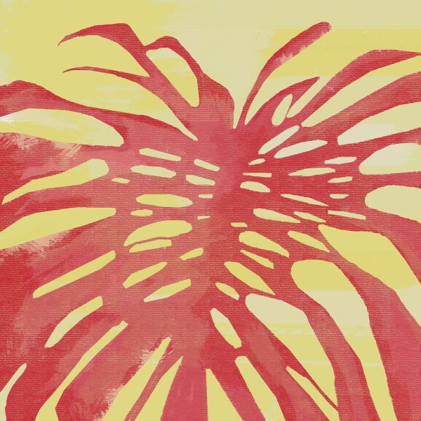 Feuille rouge sur fond jaune Feuille rouge sur fond jaune