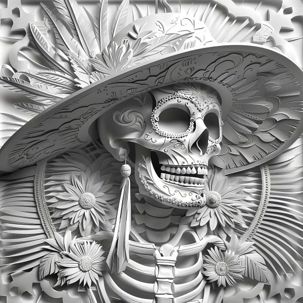 Crâne dans un chapeau Crâne dans un chapeau