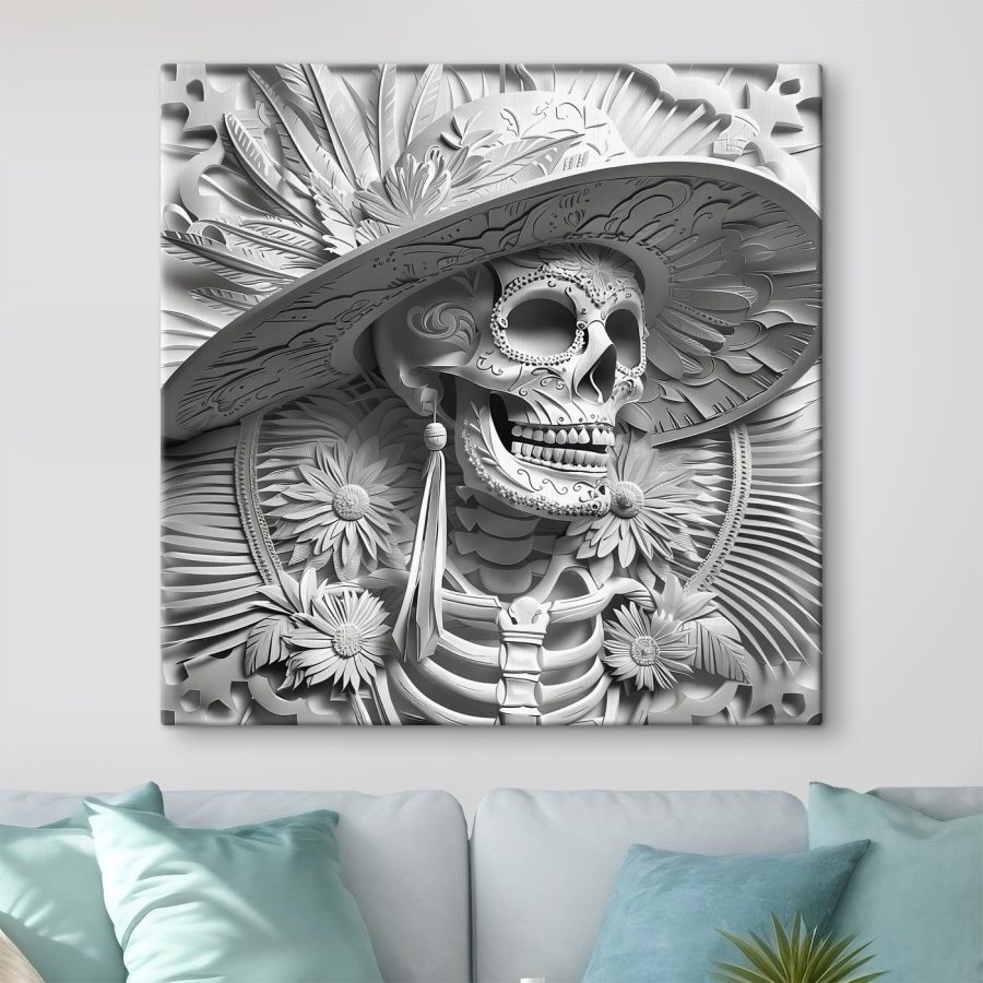 Crâne dans un chapeau