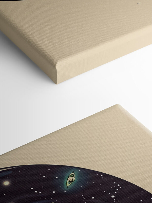 Un astronaute sur une planche de surf dans l'espace Un astronaute sur une planche de surf dans l'espace