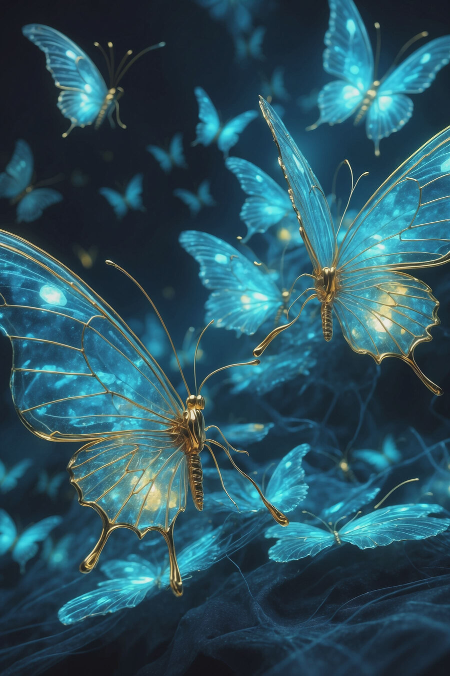 Tableaux Groupe de papillons en vol – Image 10