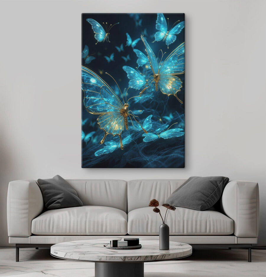 Tableaux Groupe de papillons en vol