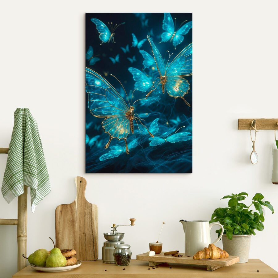 Tableaux Groupe de papillons en vol – Image 2