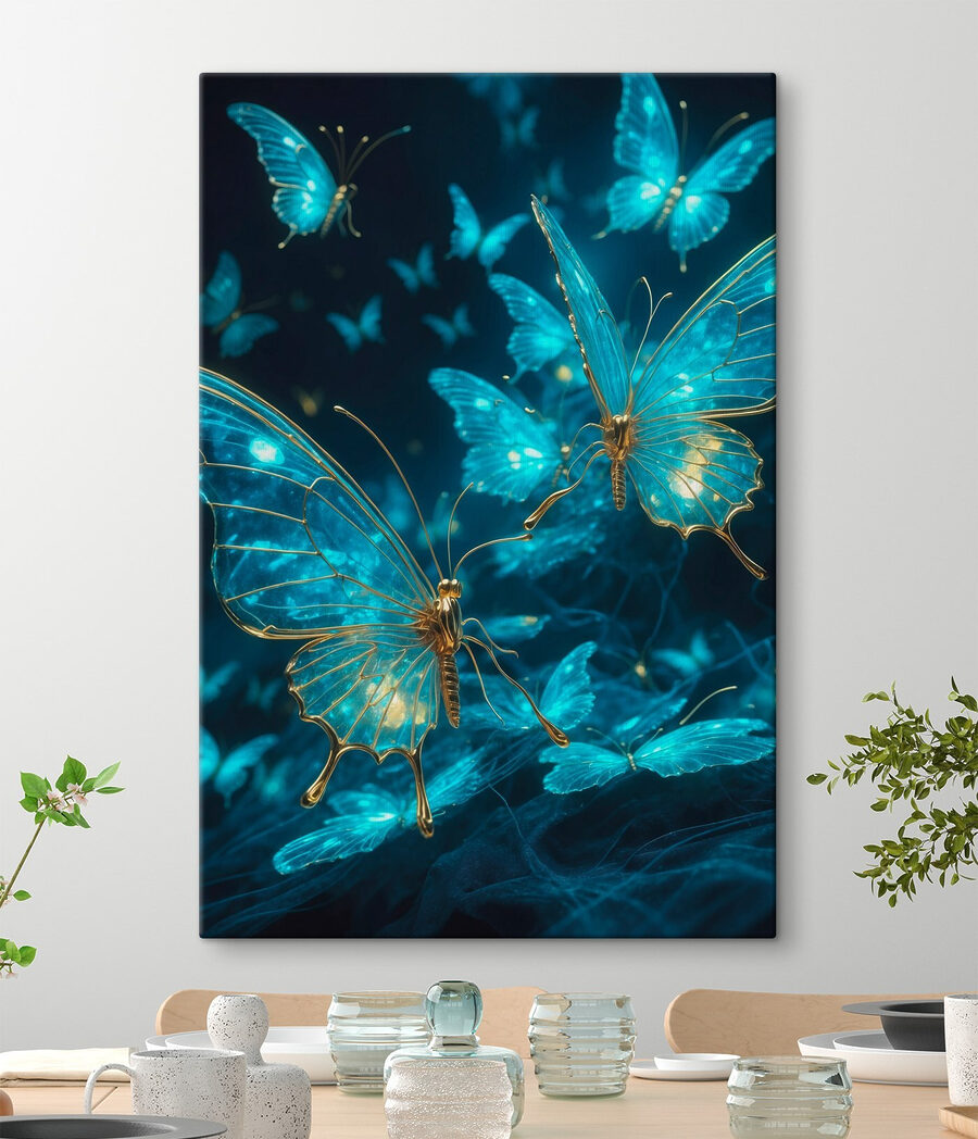 Tableaux Groupe de papillons en vol – Image 3
