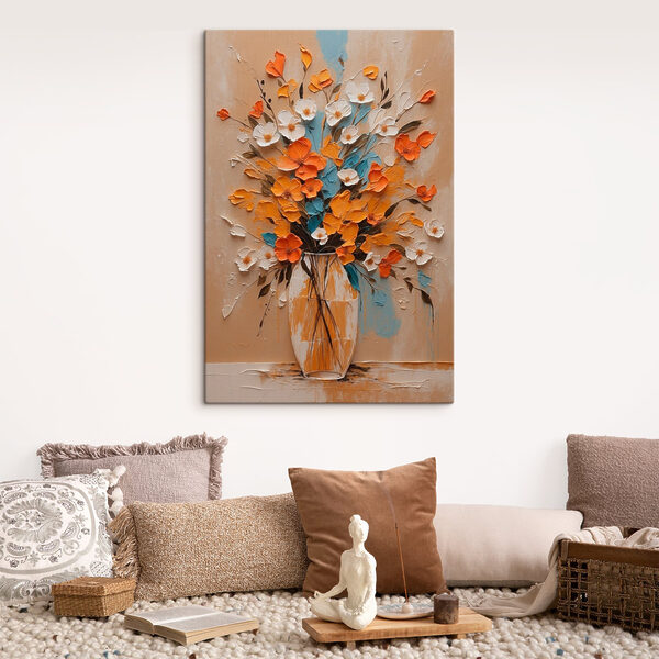 Peinture de fleurs dans un vase Peinture de fleurs dans un vase