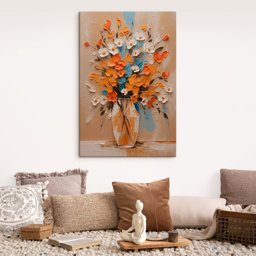 Peinture de fleurs dans un vase Peinture de fleurs dans un vase
