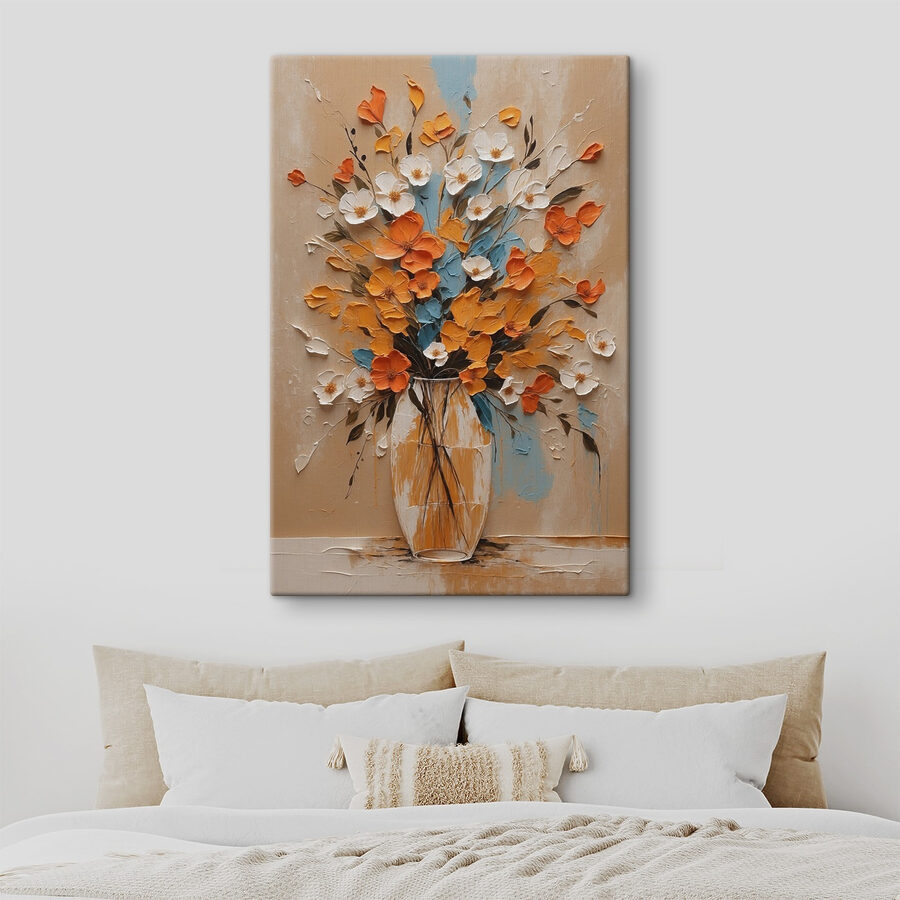 Peinture de fleurs dans un vase Peinture de fleurs dans un vase