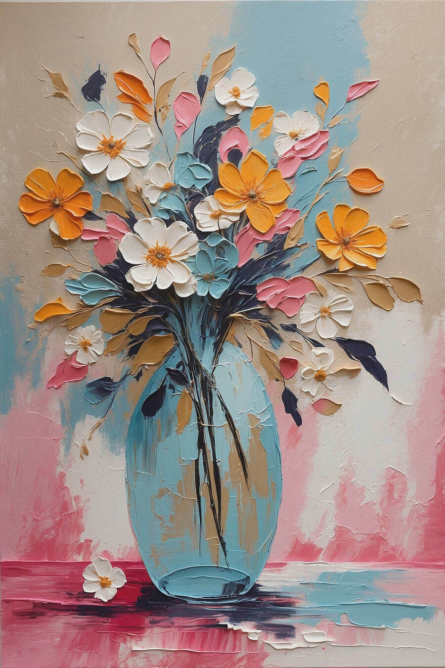 Tableaux Peinture de fleurs dans un vase – Image 10