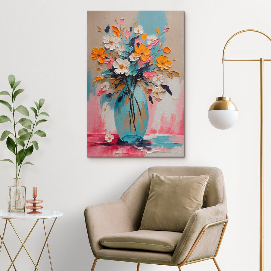 Tableaux Peinture de fleurs dans un vase