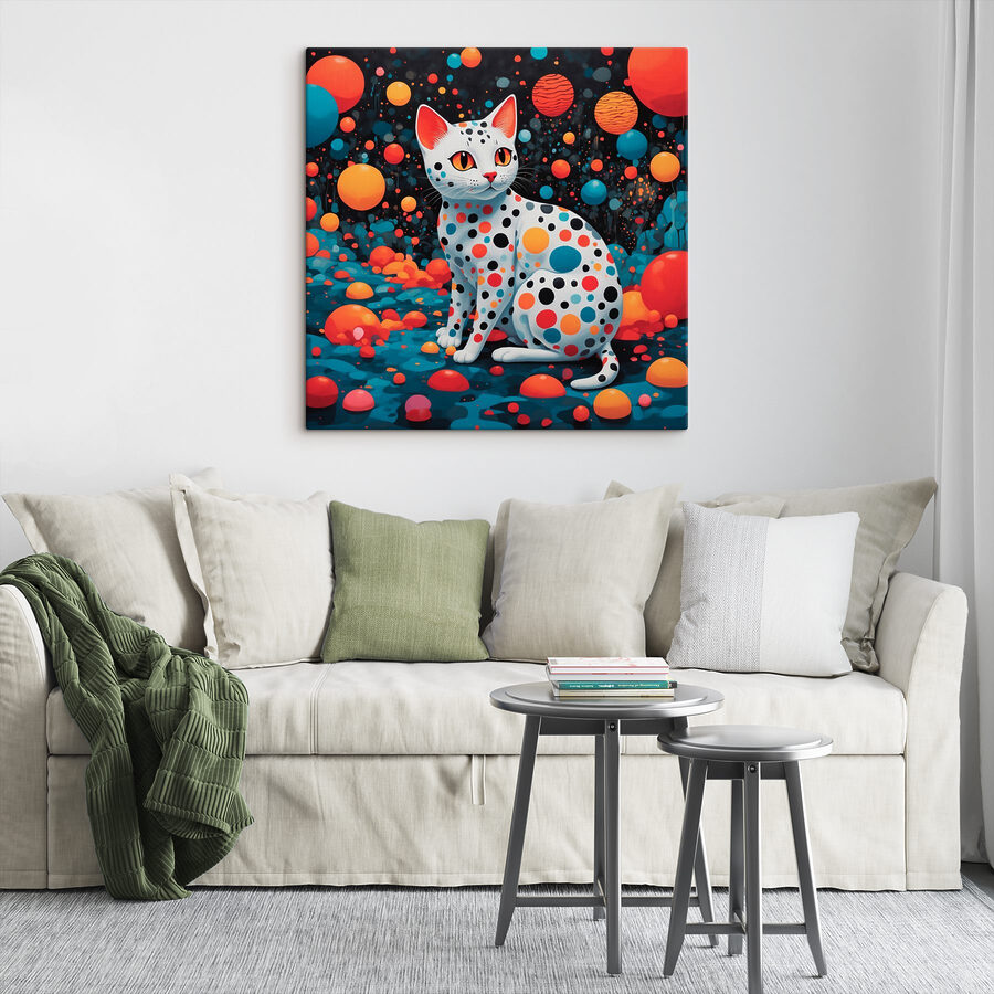 Chat à pois