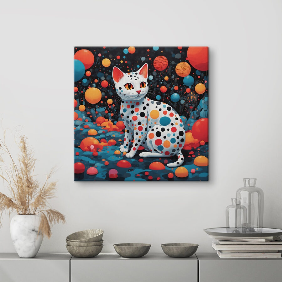 Chat à pois