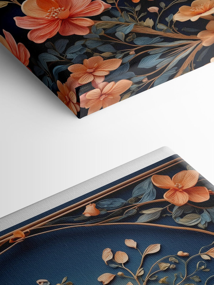 Oiseau bleu sur une branche avec des fleurs