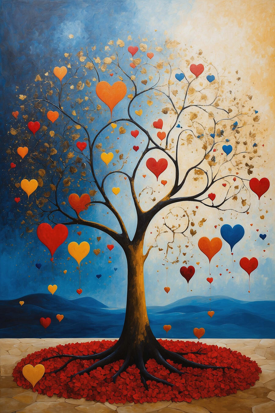 Arbre avec des cœurs Arbre avec des cœurs