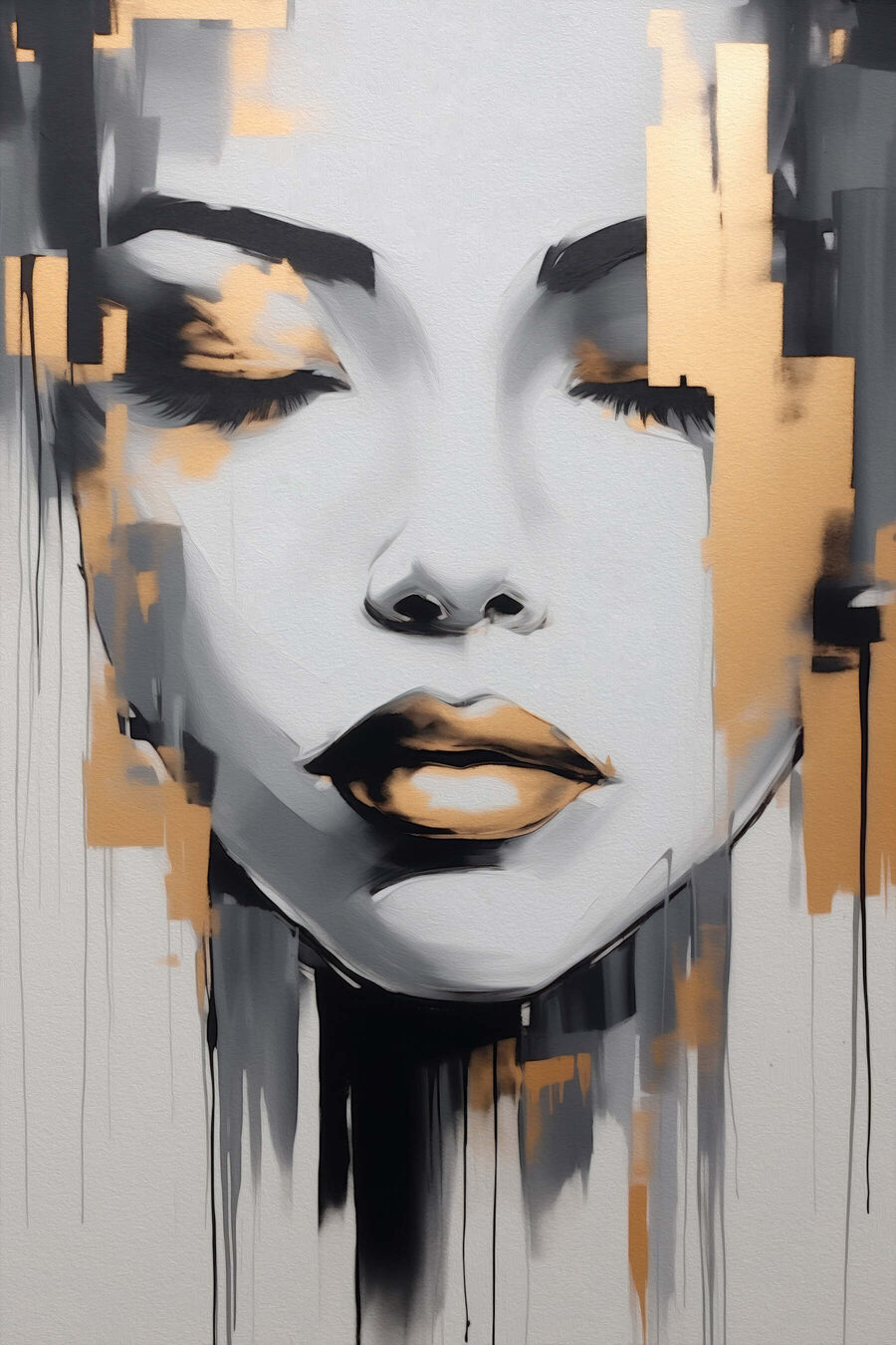Peinture d'un visage de femme