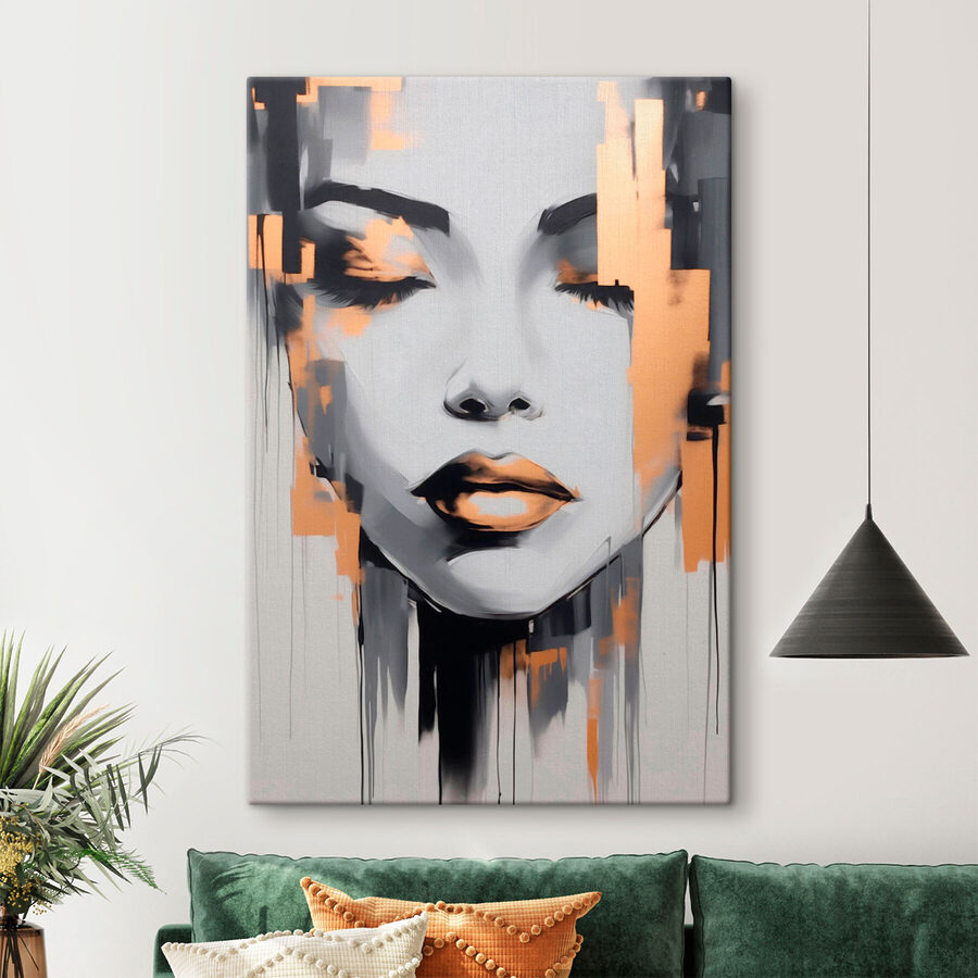 Peinture d'un visage de femme