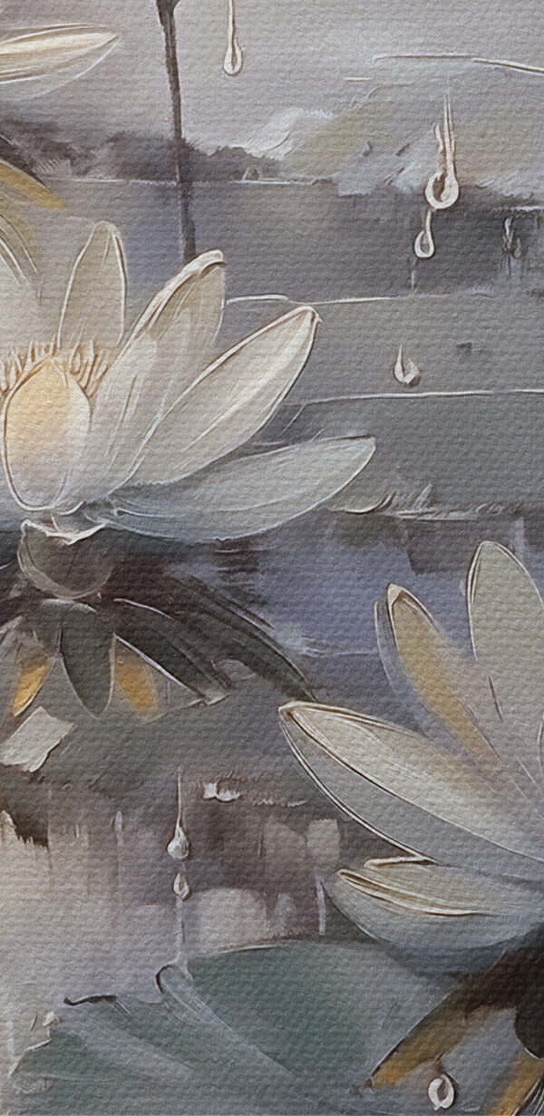 Peinture de fleurs sur un étang Peinture de fleurs sur un étang