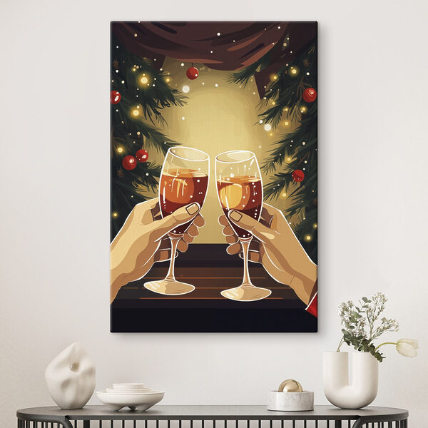 Dessin humoristique de mains tenant des verres de vin Tableaux Dessin humoristique de mains tenant des verres de vin