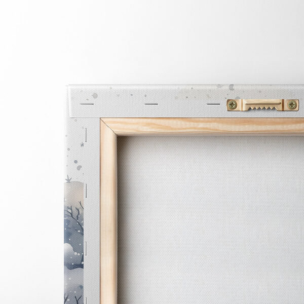 Aquarelle de maisons et d'arbres dans la neige Aquarelle de maisons et d'arbres dans la neige