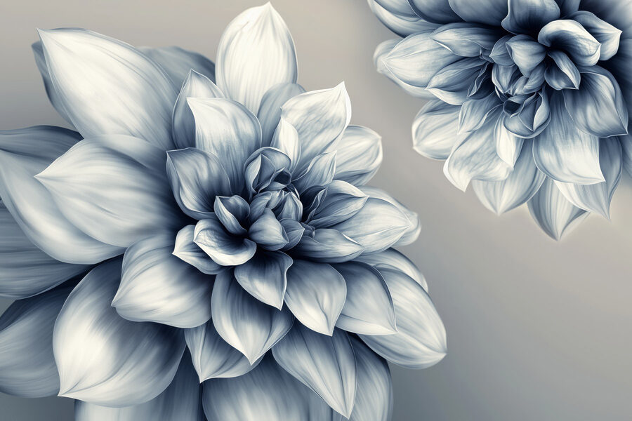 Design floral élégant dans des tons monochromes